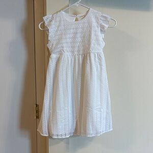 Crewcuts White lace Flutter-Sleeve Dress
